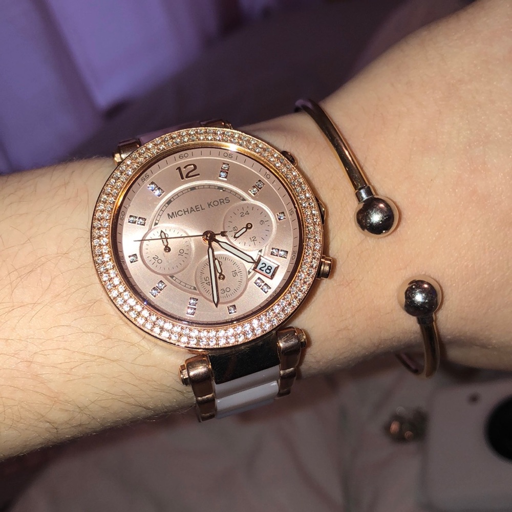 Rose gold Michael Kors watch